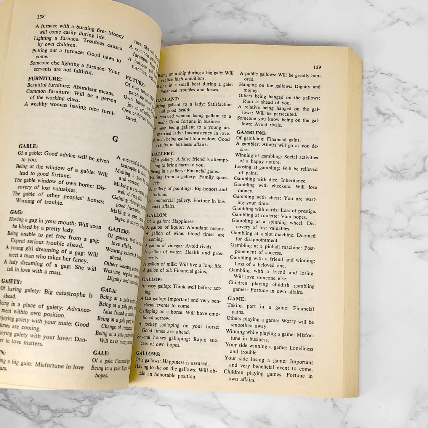 Zolar's Encyclopedia and Dictionary of Dreams [TRADE PAPERBACK RE-ISSUE] 1992 • Fireside