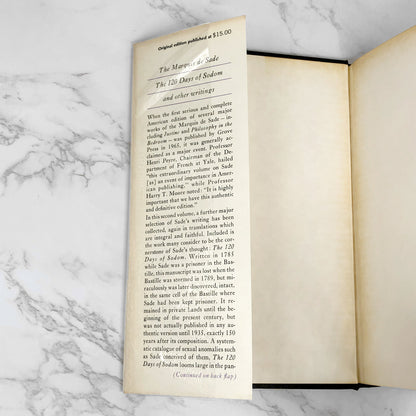 The 120 Days of Sodom & Other Writings by The Marquis de Sade [FIRST AMERICAN EDITION] 1966
