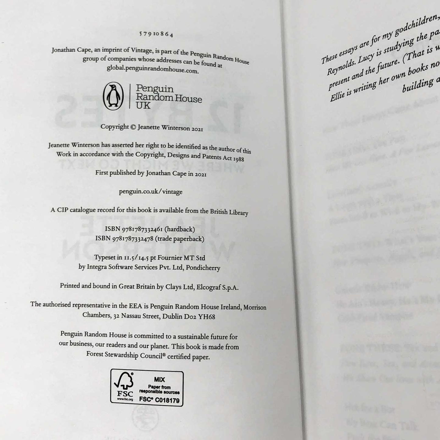 12 Bytes by Jeanette Winterson SIGNED! [U.K. FIRST EDITION] 2021