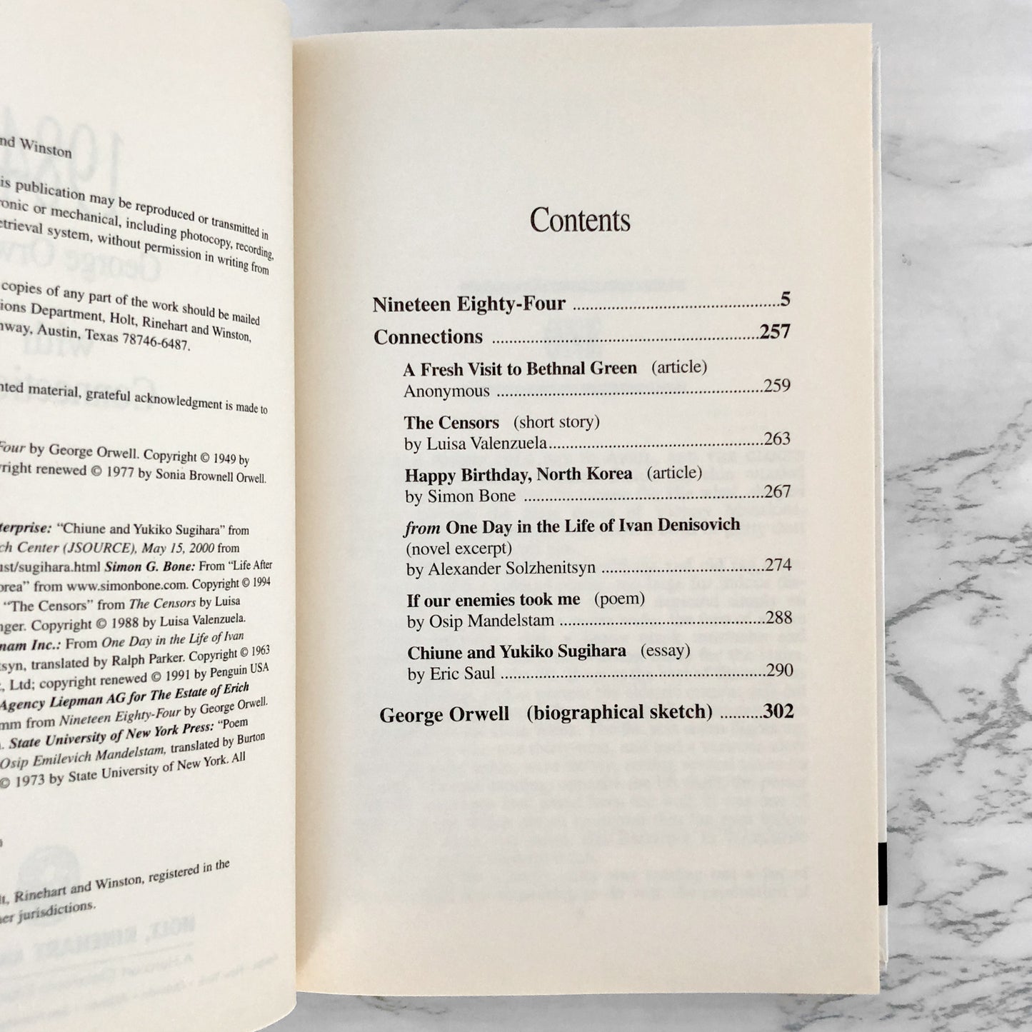 1984 with Connections by George Orwell [1999 HARDCOVER]