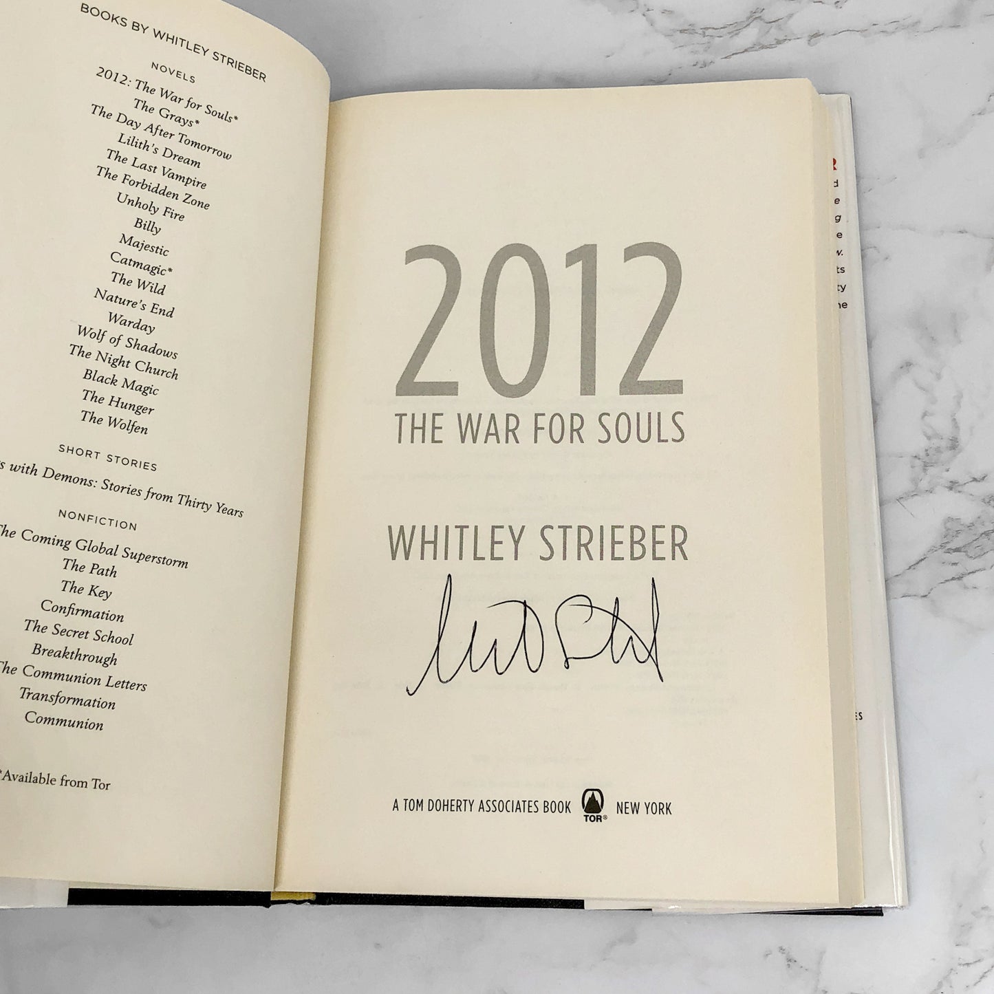 2012 by Whitley Strieber SIGNED! [FIRST EDITION • FIRST PRINTING] 2007