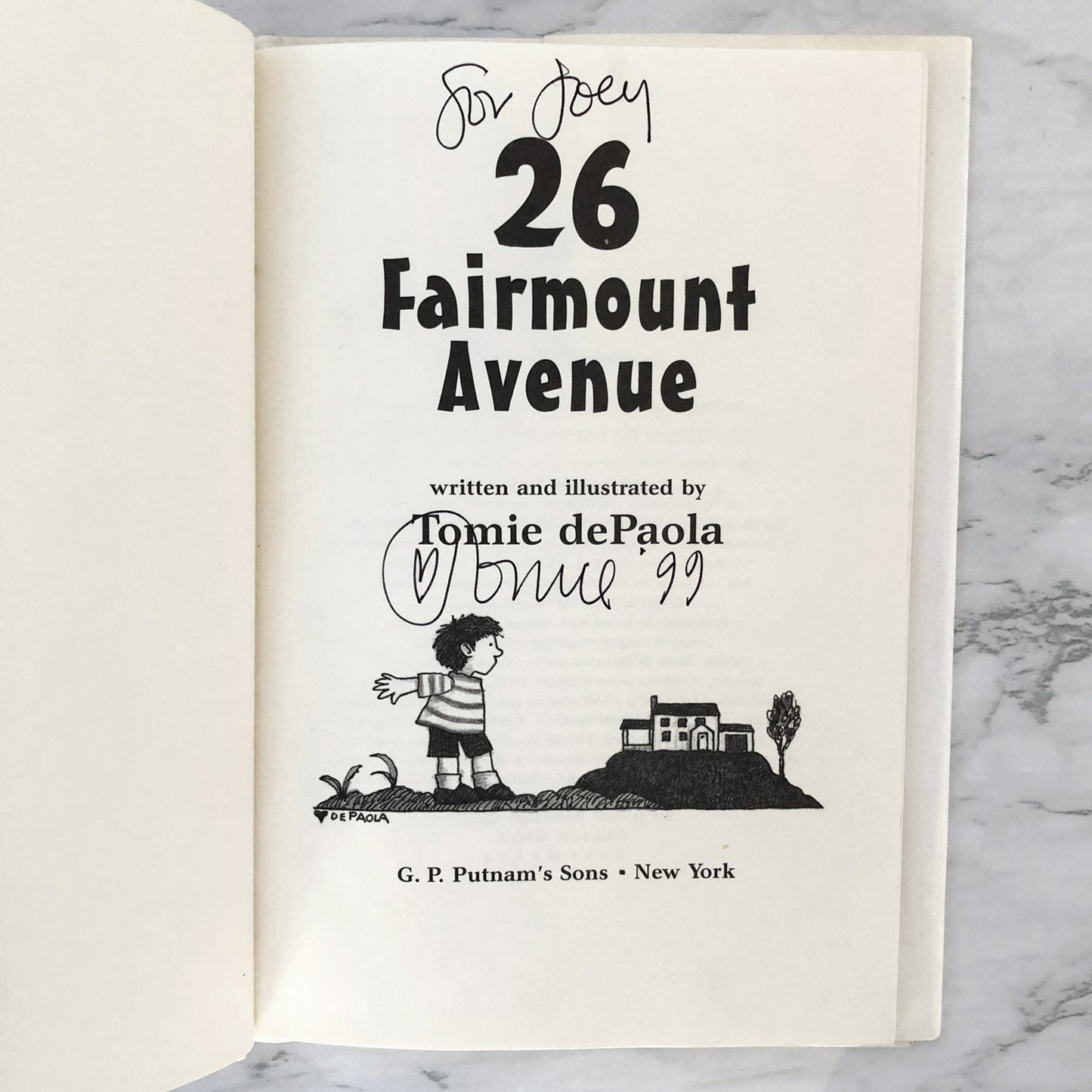 26 Fairmount Avenue by Tomie dePaola SIGNED! [FIRST EDITION]