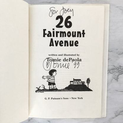 26 Fairmount Avenue by Tomie dePaola SIGNED! [FIRST EDITION]