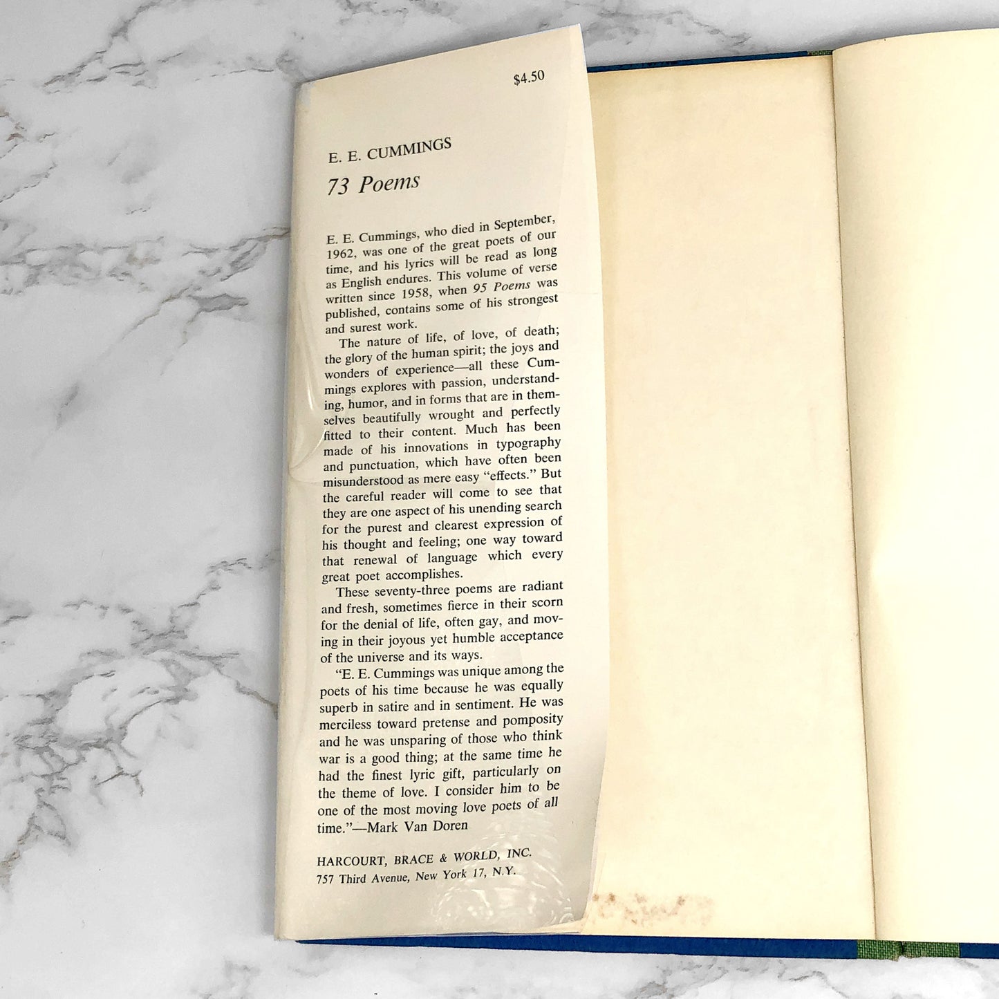 73 Poems by E.E. Cummings [FIRST EDITION] 1963