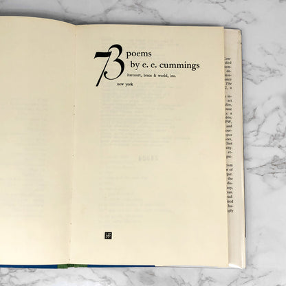 73 Poems by E.E. Cummings [FIRST EDITION] 1963