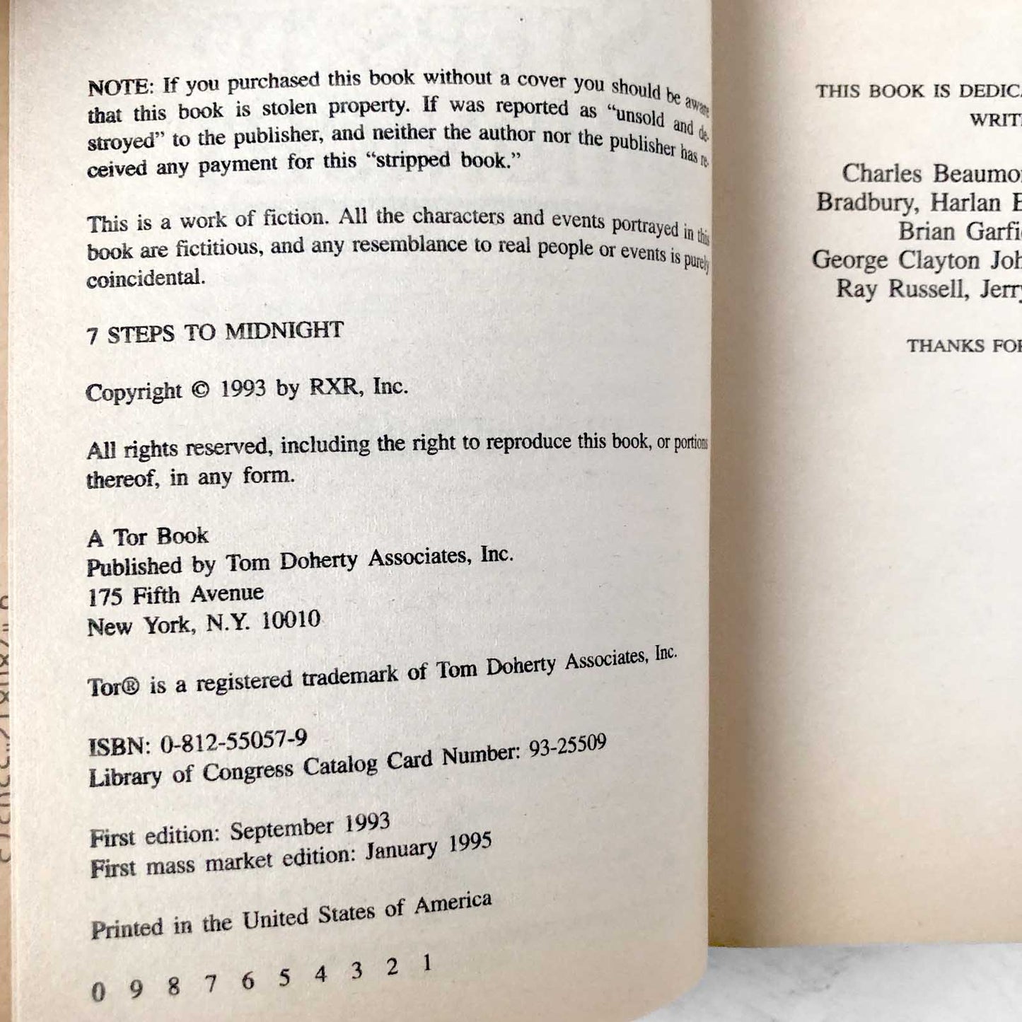 7 Steps to Midnight by Richard Matheson [FIRST PAPERBACK PRINTING]