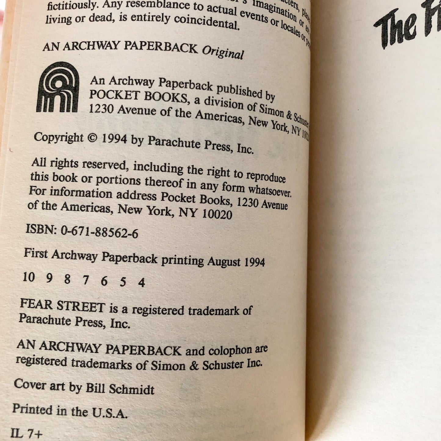 99 Fear Street: The First Horror by R.L. Stine [1994 PAPERBACK]