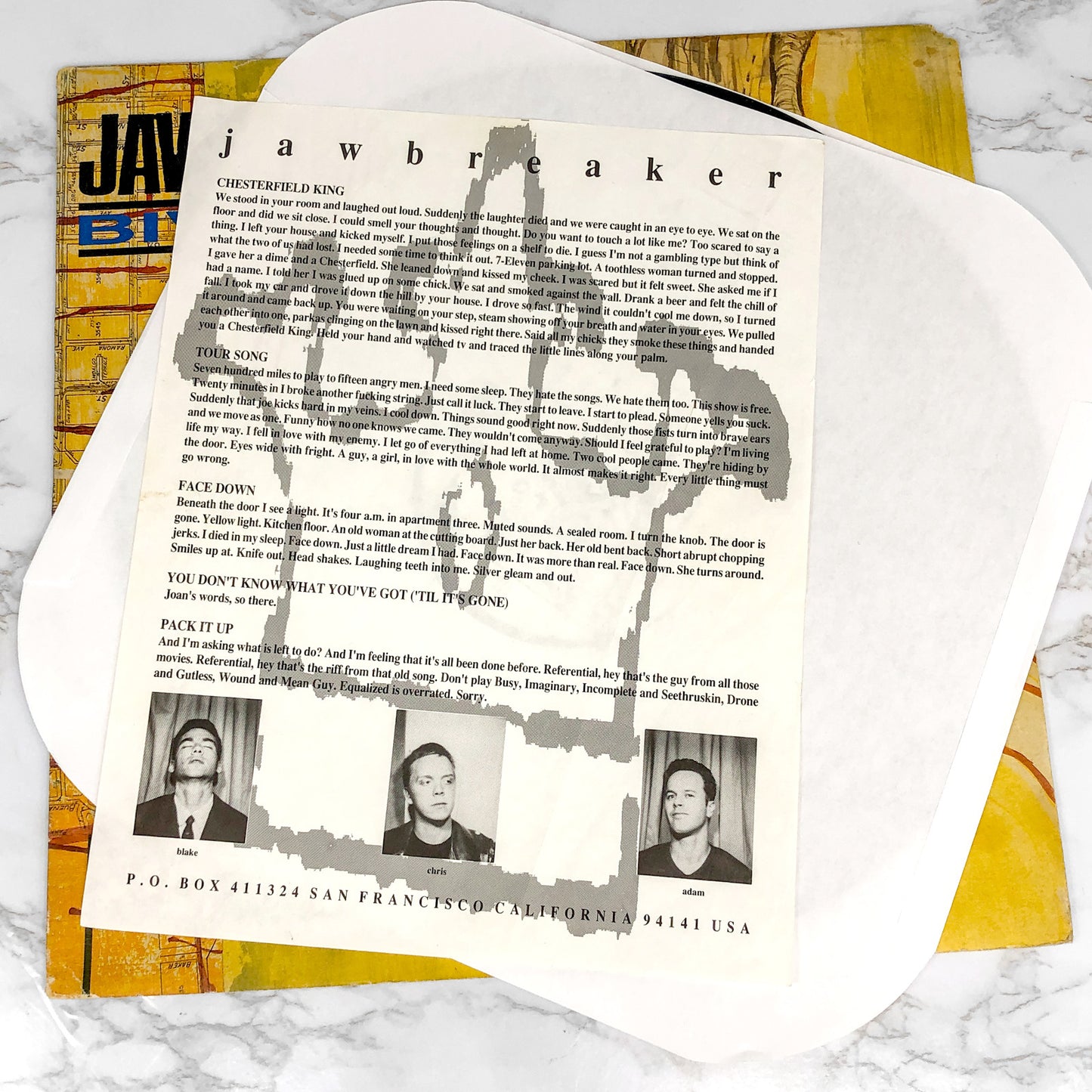 Jawbreaker - Bivouac [VINYL LP] 1992 • 1st Pressing! • Communion / Tupelo Records