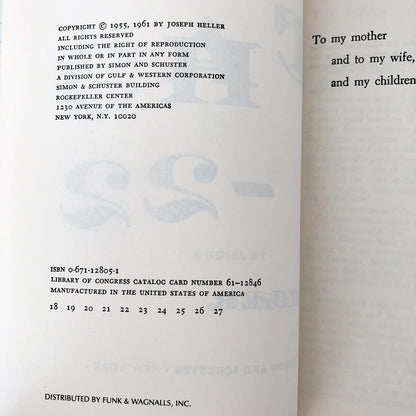Catch-22 by Joseph Heller [FIRST EDITION / 18th PRINTING] 1961