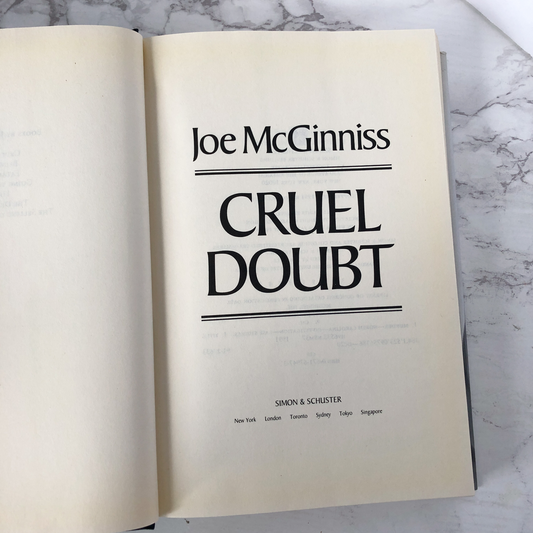 Cruel Doubt by Joe McGinniss [FIRST EDITION / 1991] - Bookshop Apocalypse