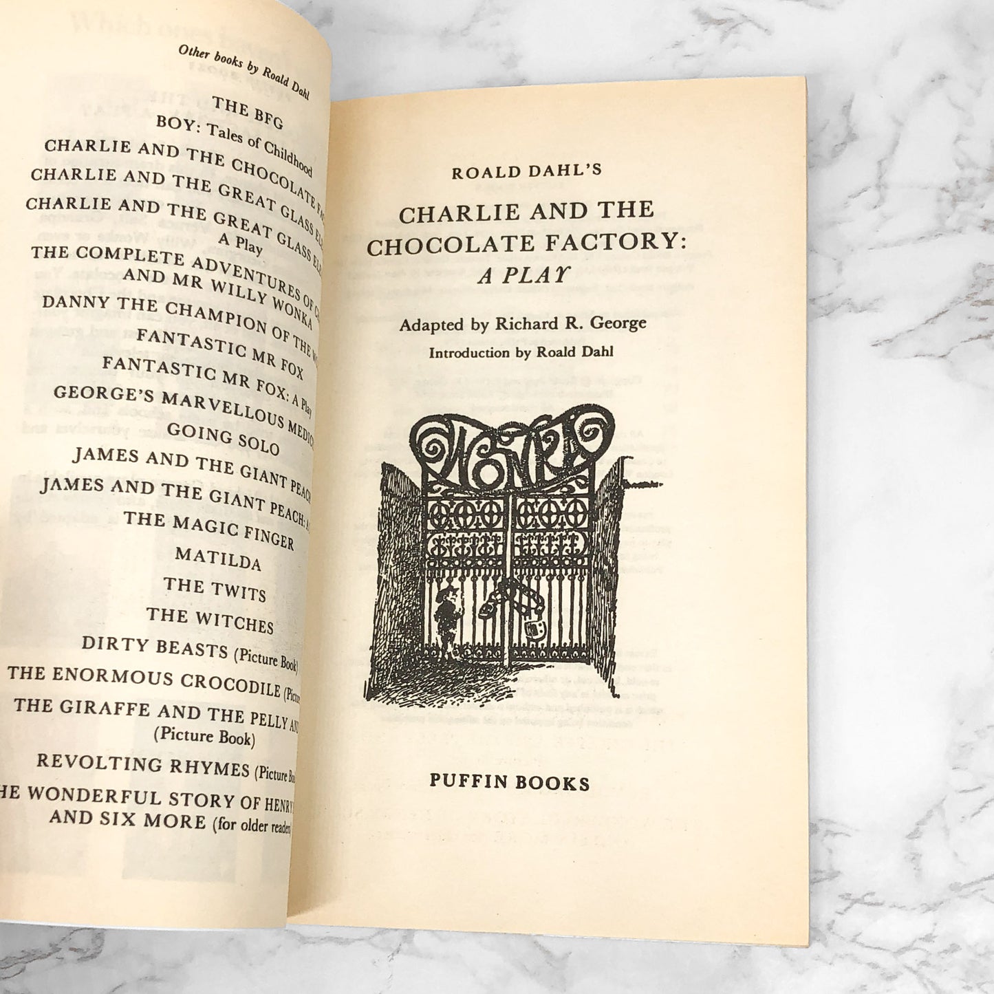 Roald Dahl's Charlie And The Chocolate Factory: A Play by Richard R. George [1979 U.K. TRADE PAPERBACK]