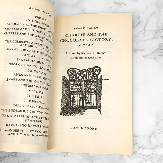 Roald Dahl's Charlie And The Chocolate Factory: A Play by Richard R. George [1979 U.K. TRADE PAPERBACK]