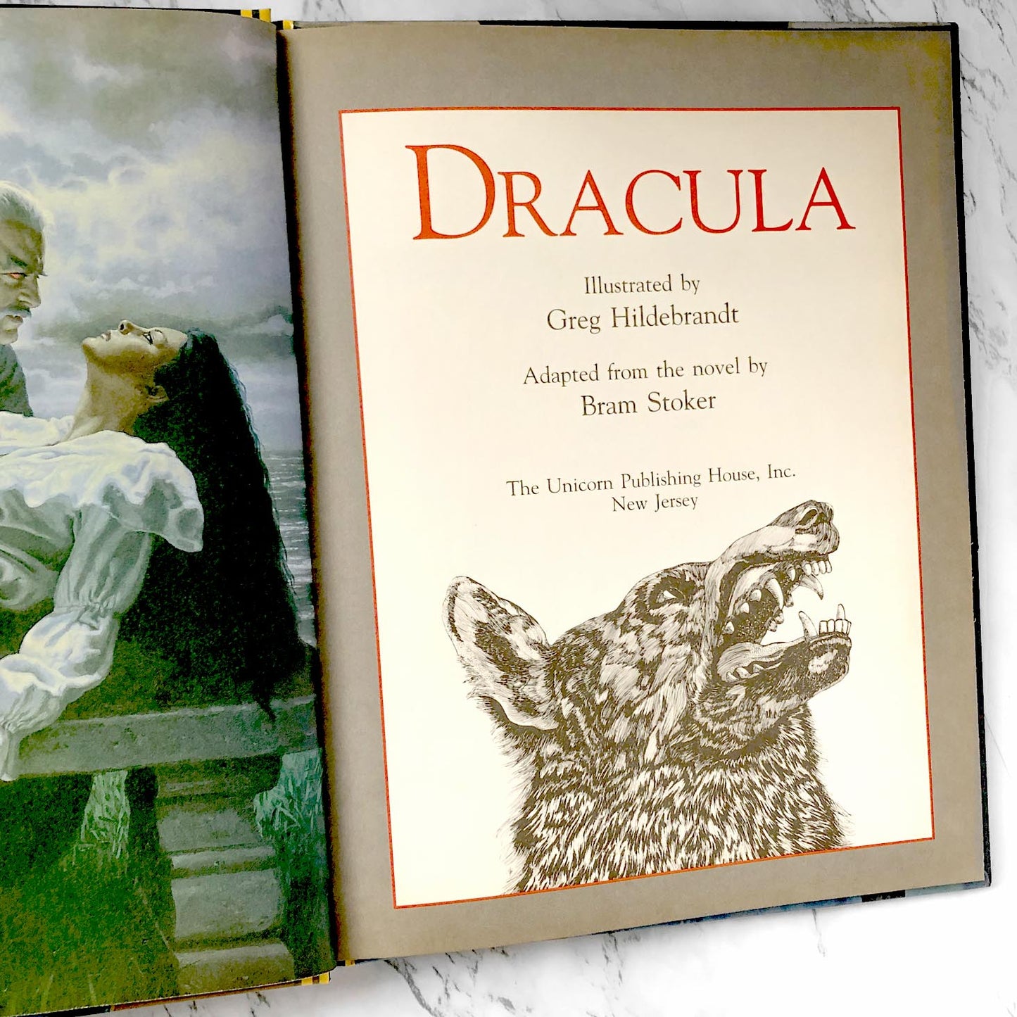Dracula by Bram Stoker & Greg Hildebrandt [UNICORN HARDCOVER / 1993]