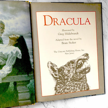 Dracula by Bram Stoker & Greg Hildebrandt [UNICORN HARDCOVER / 1993]
