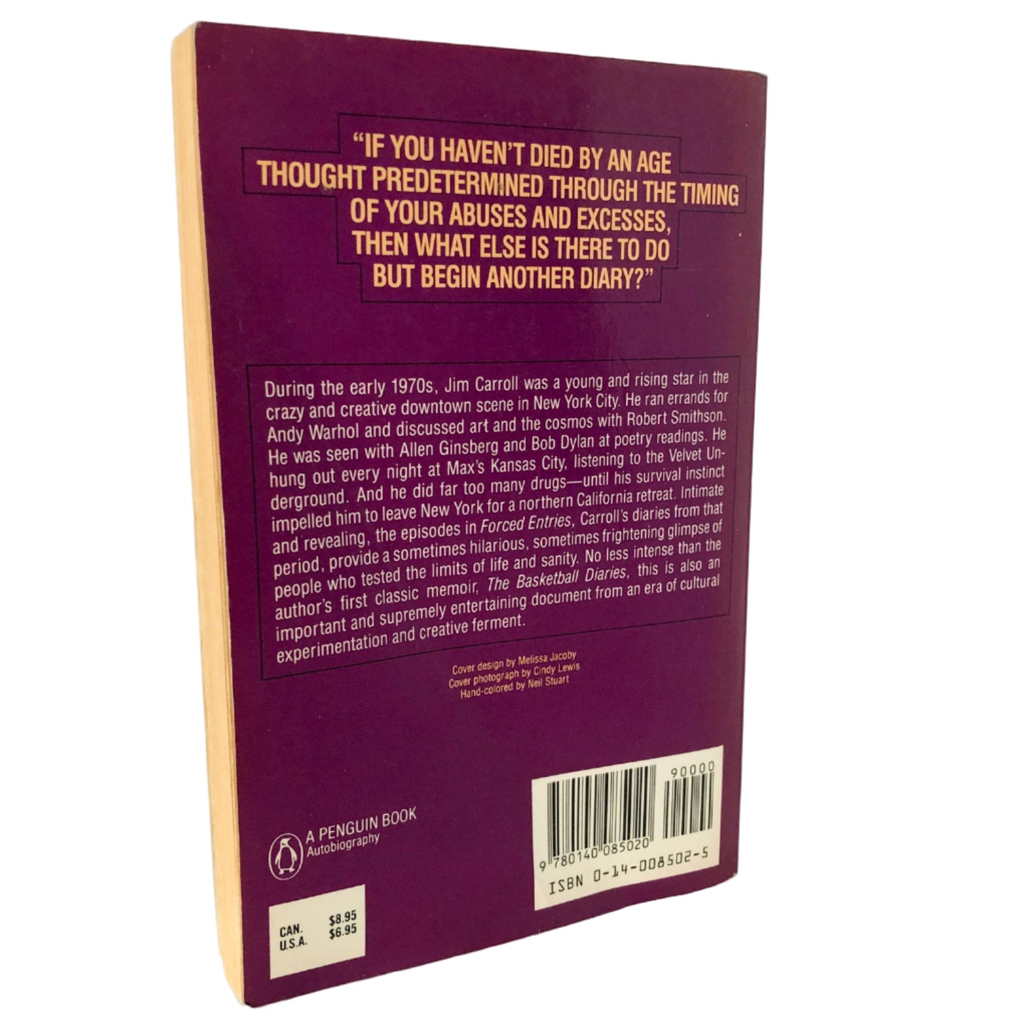 SIGNED! Forced Entries: The Downtown Diaries 1971-1973 by Jim Carroll [FIRST EDITION / 1987]
