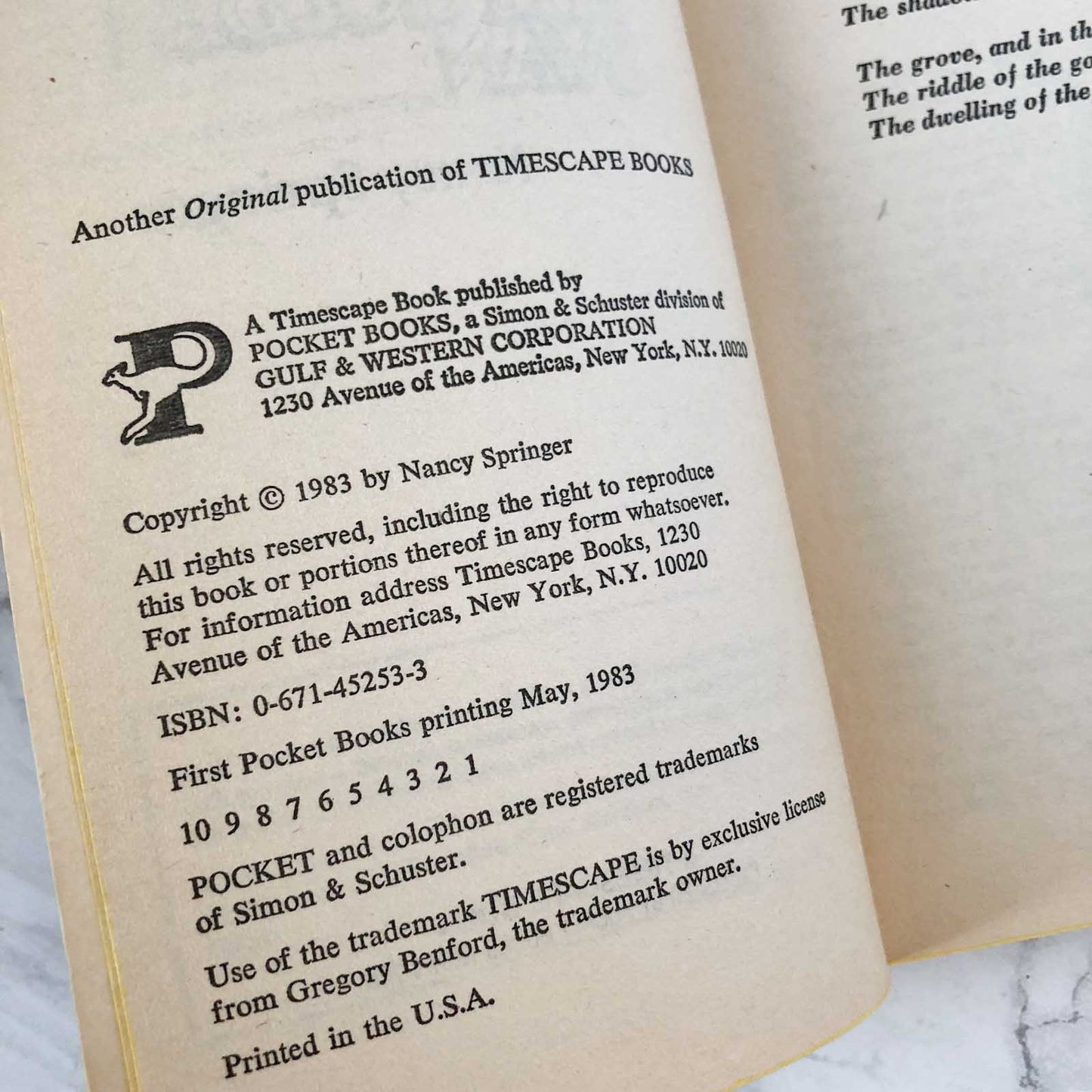 The Golden Swan by Nancy Springer [FIRST EDITION / 1983]