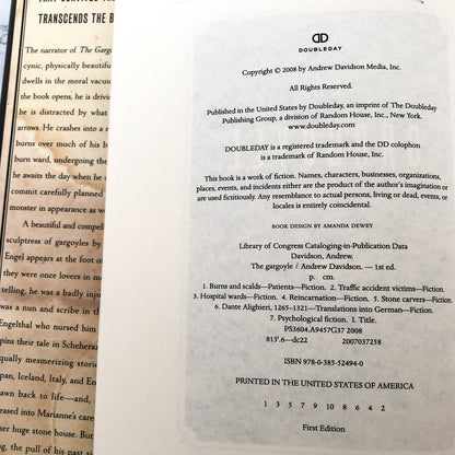 The Gargoyle by Andrew Davidson SIGNED! [FIRST EDITION / FIRST PRINTING]