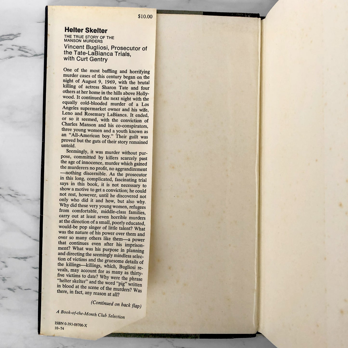 Helter Skelter: The True Story of The Manson Murders by Vincent Bugliosi [FIRST EDITION / FIRST PRINTING]