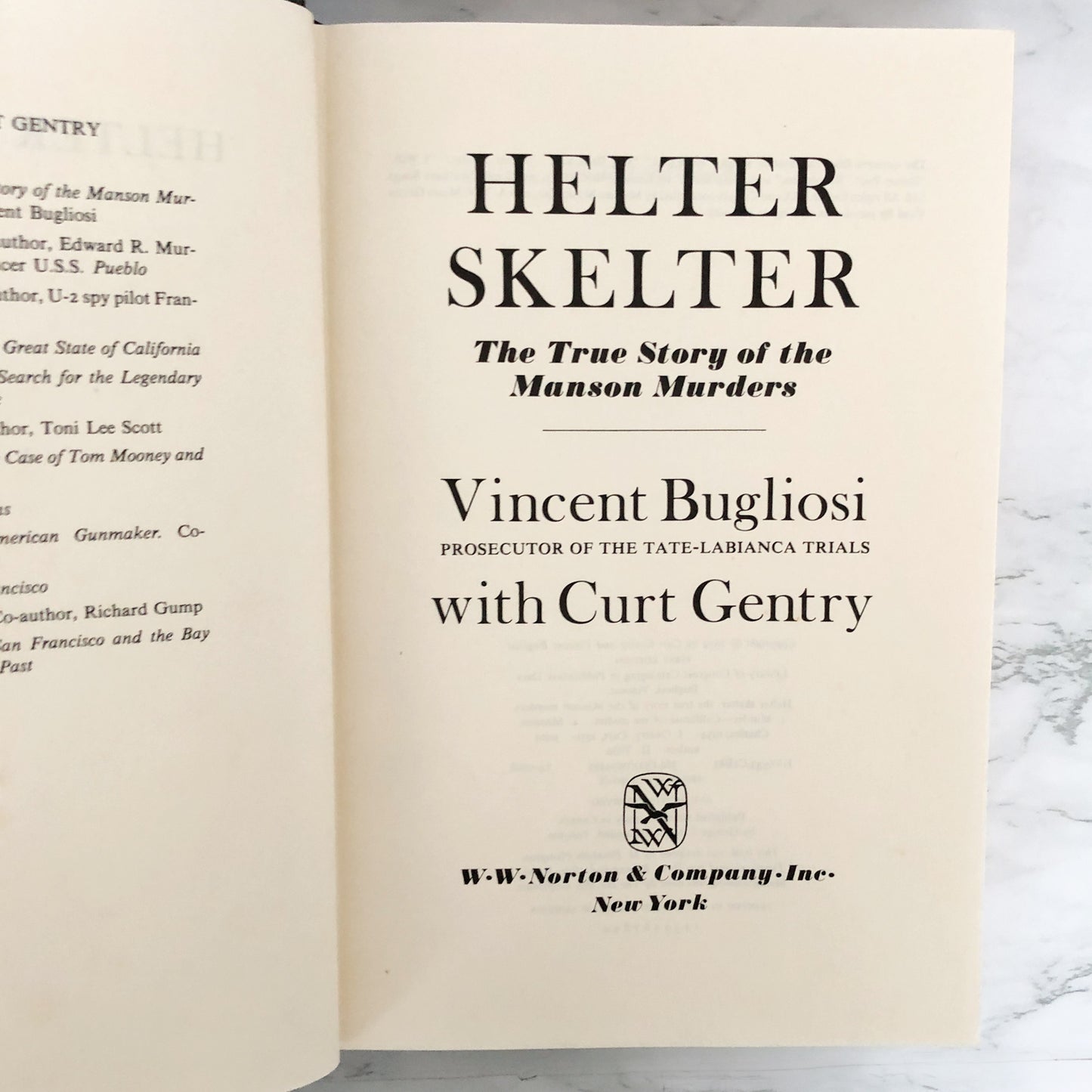 Helter Skelter: The True Story of The Manson Murders by Vincent Bugliosi [FIRST EDITION / FIRST PRINTING]