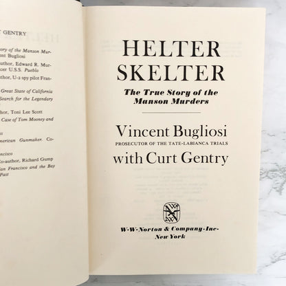 Helter Skelter: The True Story of The Manson Murders by Vincent Bugliosi [FIRST EDITION / FIRST PRINTING]