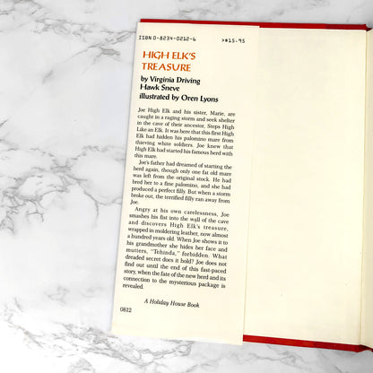 High Elk's Treasure by Virginia Driving Hawk Sneve SIGNED! [FIRST EDITION] 1972