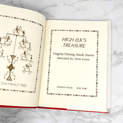 High Elk's Treasure by Virginia Driving Hawk Sneve SIGNED! [FIRST EDITION] 1972