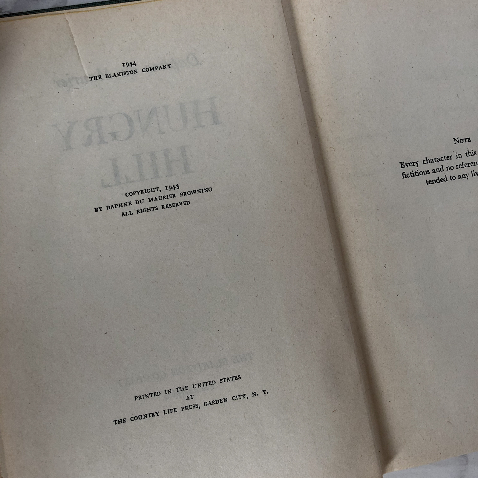 Hungry Hill by Daphne Du Maurier [FIRST EDITION / 1944] - Bookshop Apocalypse