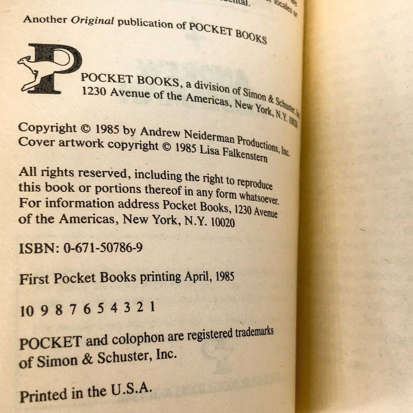 IMP by Andrew Neiderman [FIRST EDITION / FIRST PRINTING] 1985