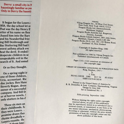 It by Stephen King [FIRST EDITION / FIFTH PRINTING] - Bookshop Apocalypse