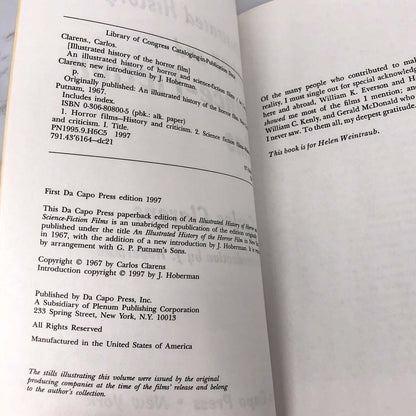 An Illustrated History of Horror & Science Fiction Films by Carlos Clarens [TRADE PAPERRBACK] 1997 • Da Capo