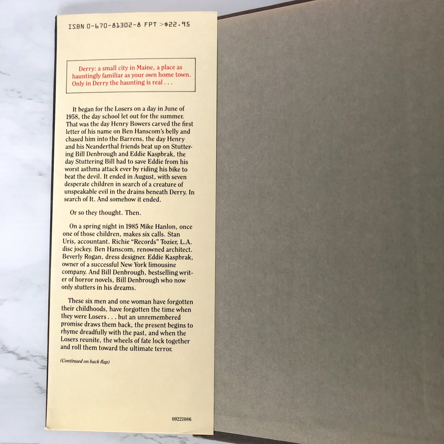 IT by Stephen King [FIRST EDITION • FIRST PRINTING] 1986 • Viking