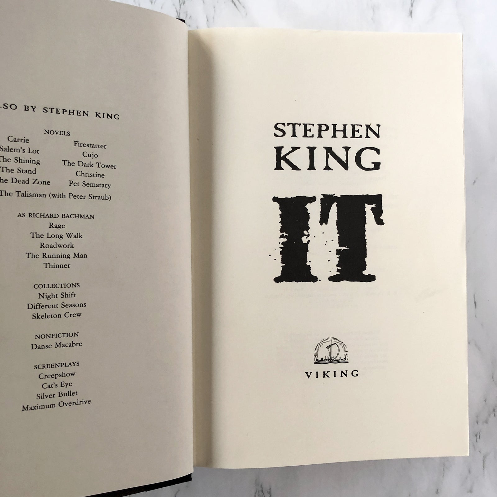 IT by Stephen King [FIRST EDITION • FIRST PRINTING] 1986 • Viking
