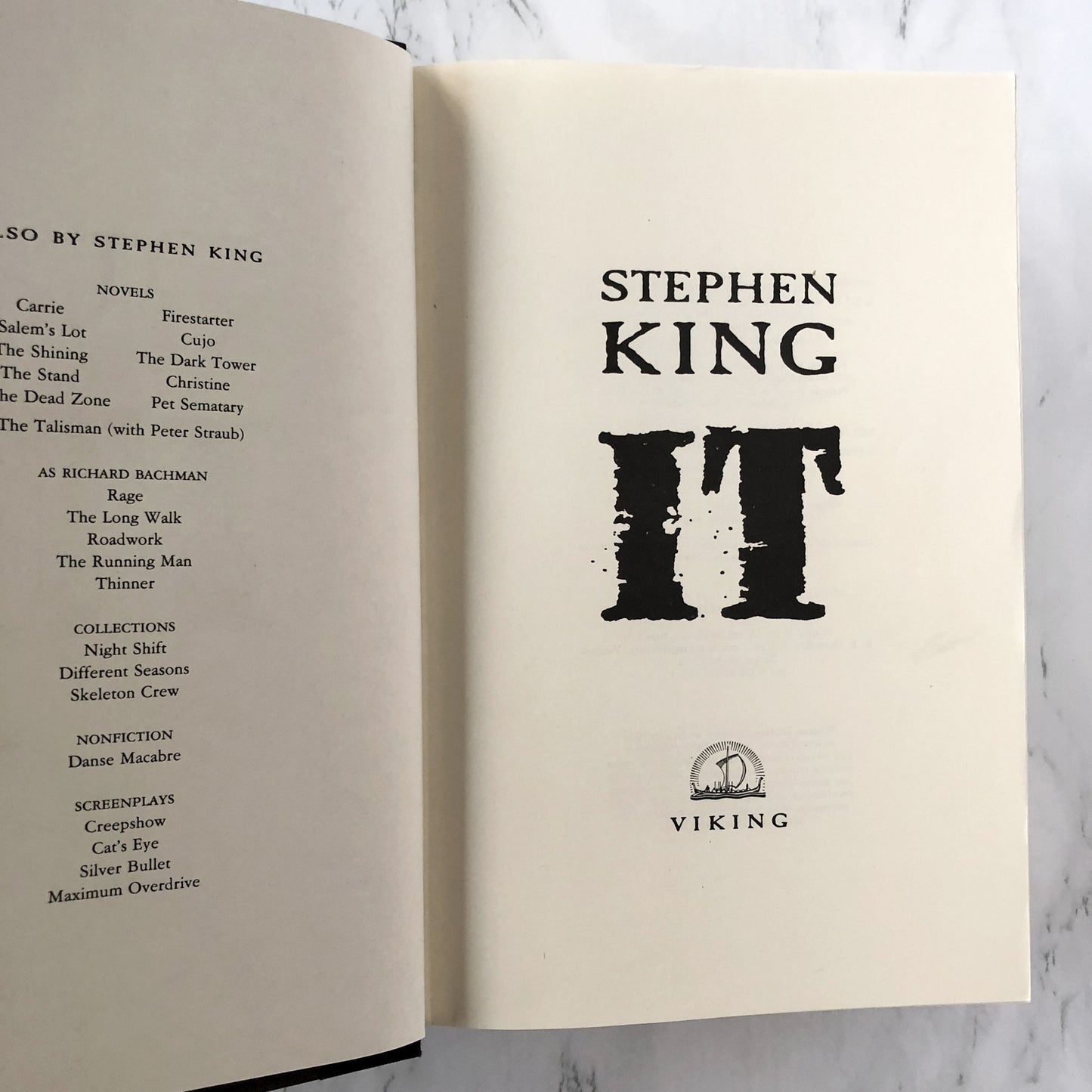 IT by Stephen King [FIRST EDITION • FIRST PRINTING] 1986 • Viking