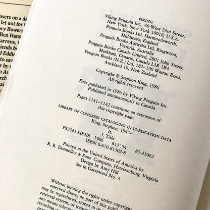 IT by Stephen King [FIRST EDITION • FIRST PRINTING] 1986 • Viking