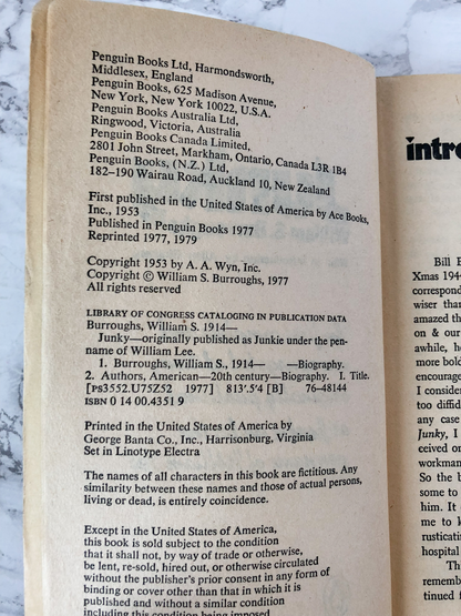 Junky by William S. Burroughs [1979 PENGUIN PAPERBACK] - Bookshop Apocalypse