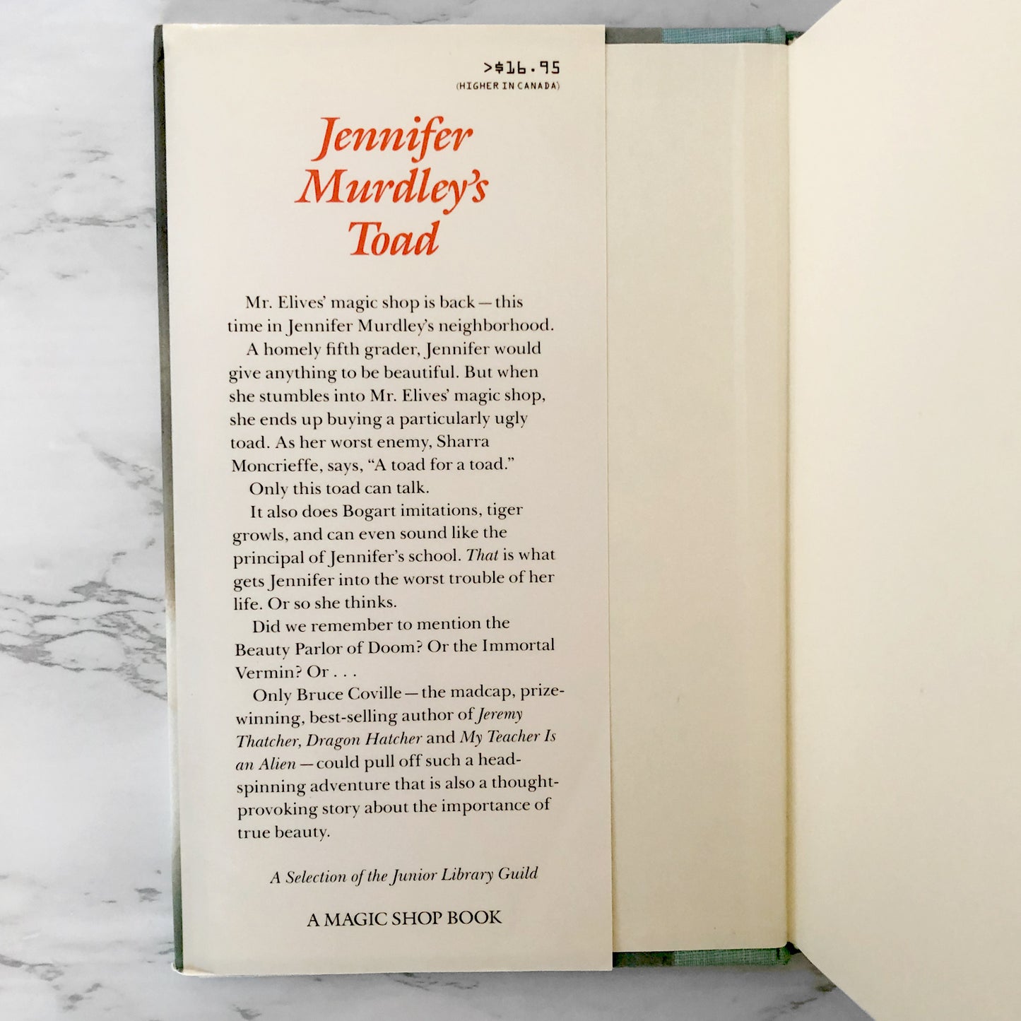 Jennifer Murdley's Toad by Bruce Coville [FIRST EDITION / FIRST PRINTING]