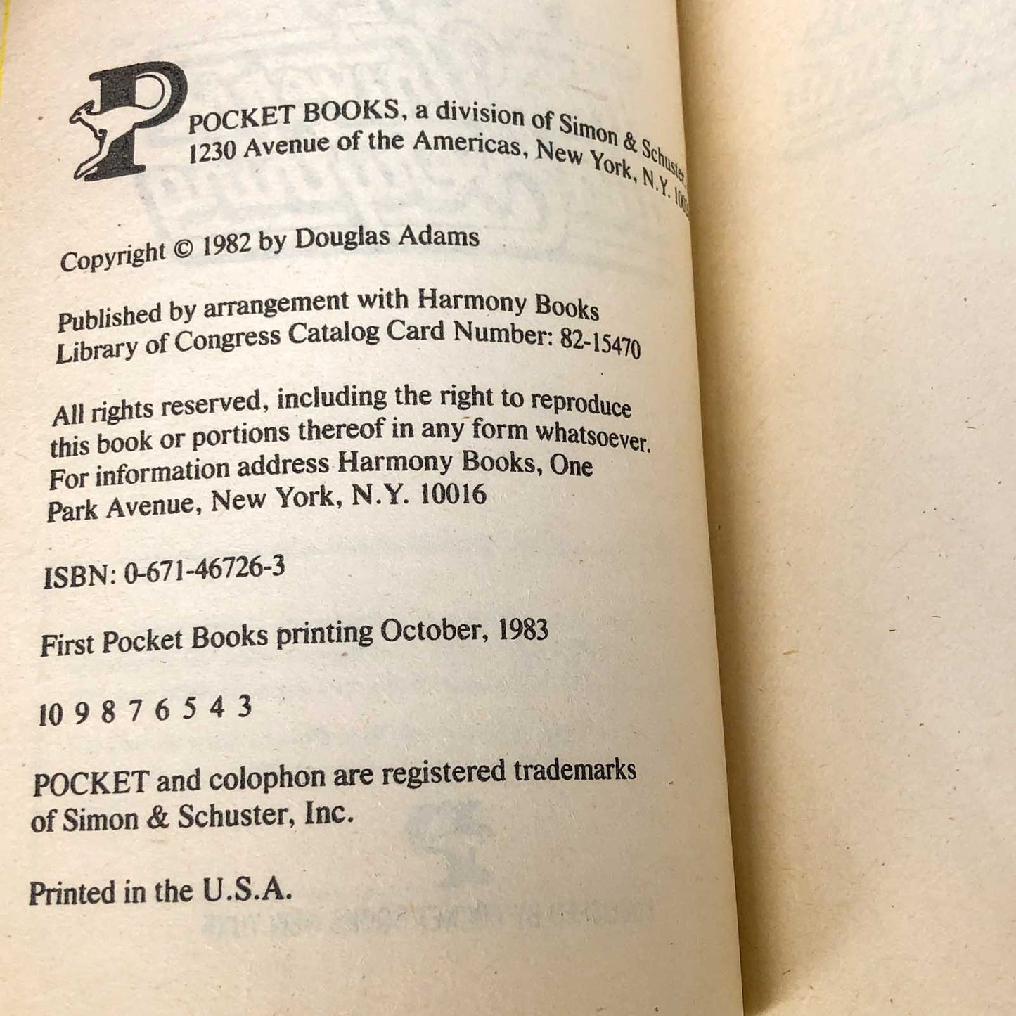 Life, The Universe and Everything by Douglas Adams [FIRST PAPERBACK EDITION] 1983