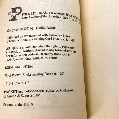 Life, The Universe and Everything by Douglas Adams [FIRST PAPERBACK EDITION] 1983