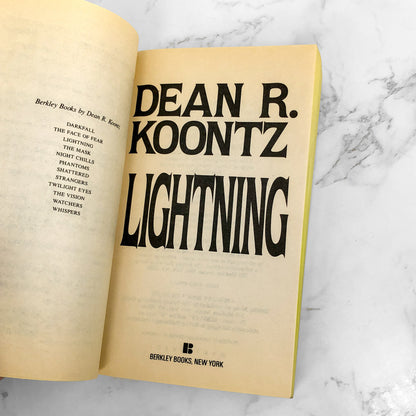 Lightning by Dean Koontz [FIRST PAPERBACK PRINTING] 1989 • Berkley