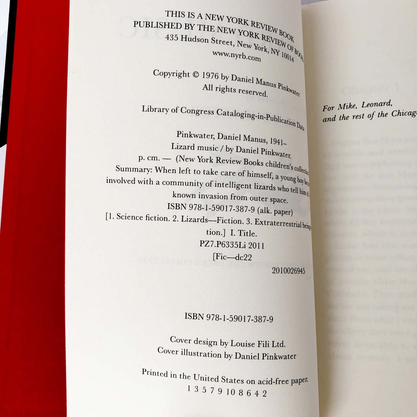 Lizard Music by Daniel Manus Pinkwater [2011 DELUXE HARDCOVER] N.Y. Review of Books