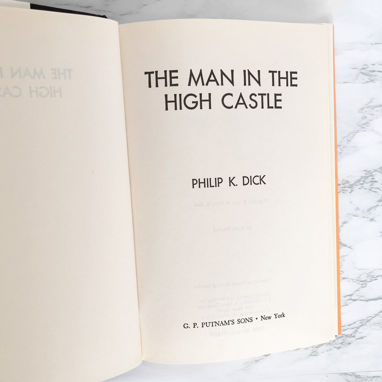 The Man in The High Castle by Philip K. Dick [BOOK CLUB FIRST EDITION / 1962]