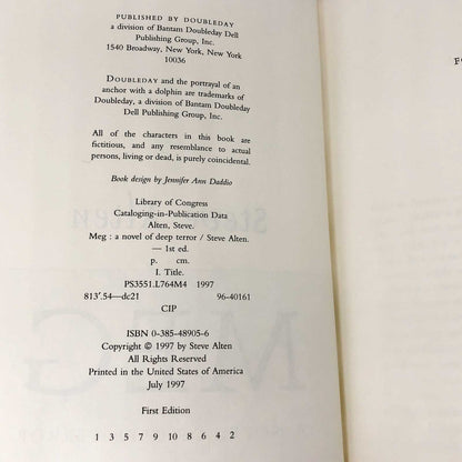 MEG by Steve Alten [FIRST EDITION • FIRST PRINTING] 1997