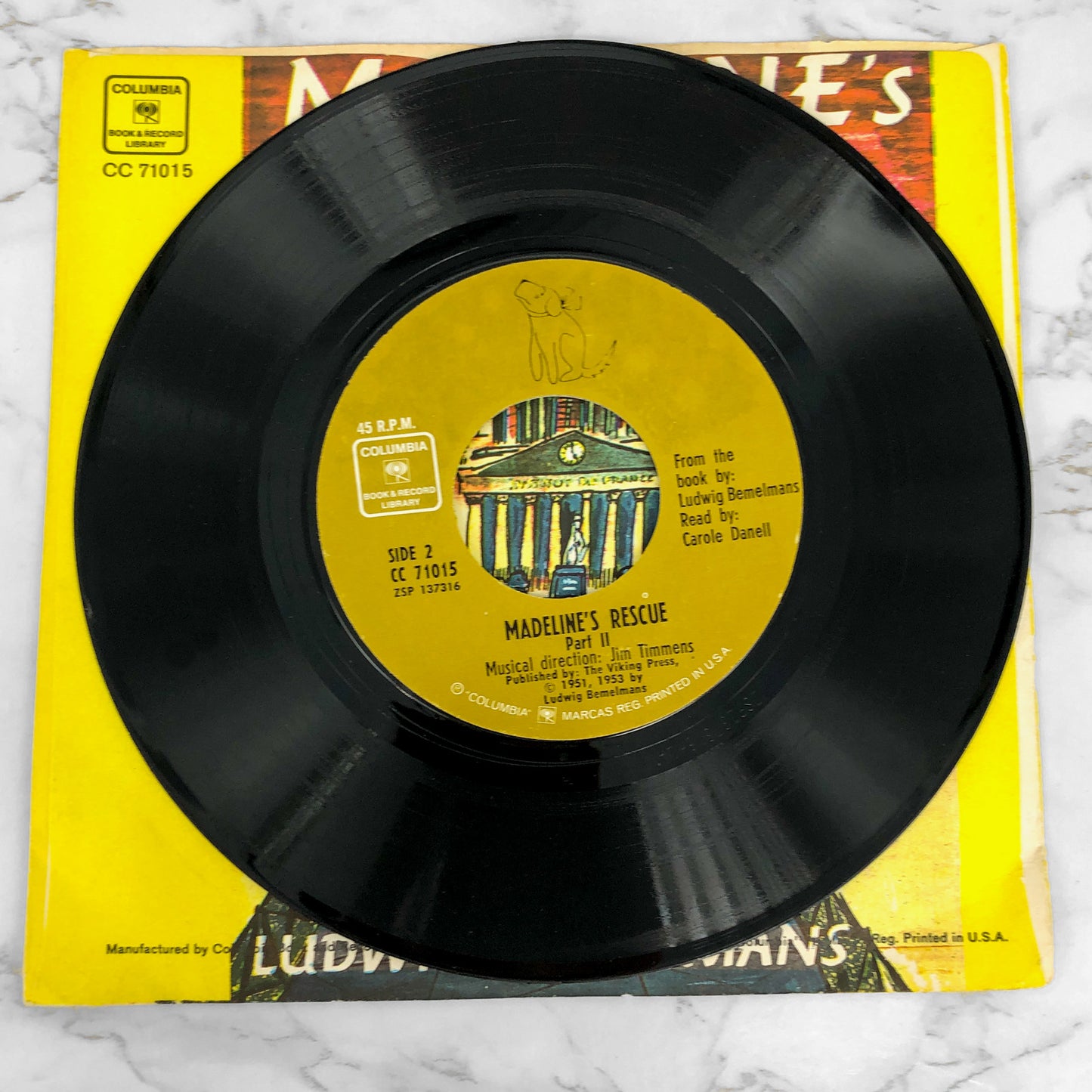 Madeline's Rescue by Ludwig Bemelman [7" VINYL AUDIOBOOK] 1953