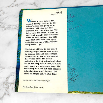 The Magic School Bus On the Ocean Floor by Joanna Cole [FIRST EDITION • FIRST PRINTING] 1992
