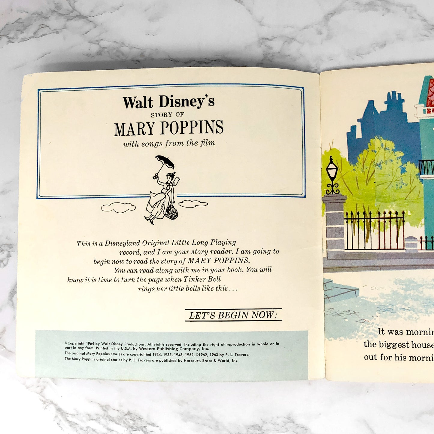 Disney's Mary Poppins [READ-ALONG BOOK & 7" RECORD] 1965