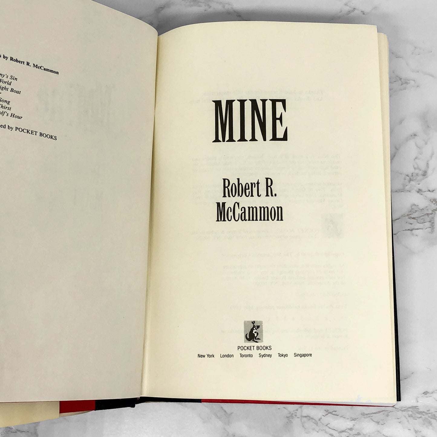 MINE by Robert R. McCammon [FIRST EDITION / FIRST PRINTING] 1990