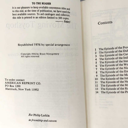 The Moving Toyshop by Edmund Crispin [1976 HARDCOVER] 1/300 ❧ The American Reprint Company