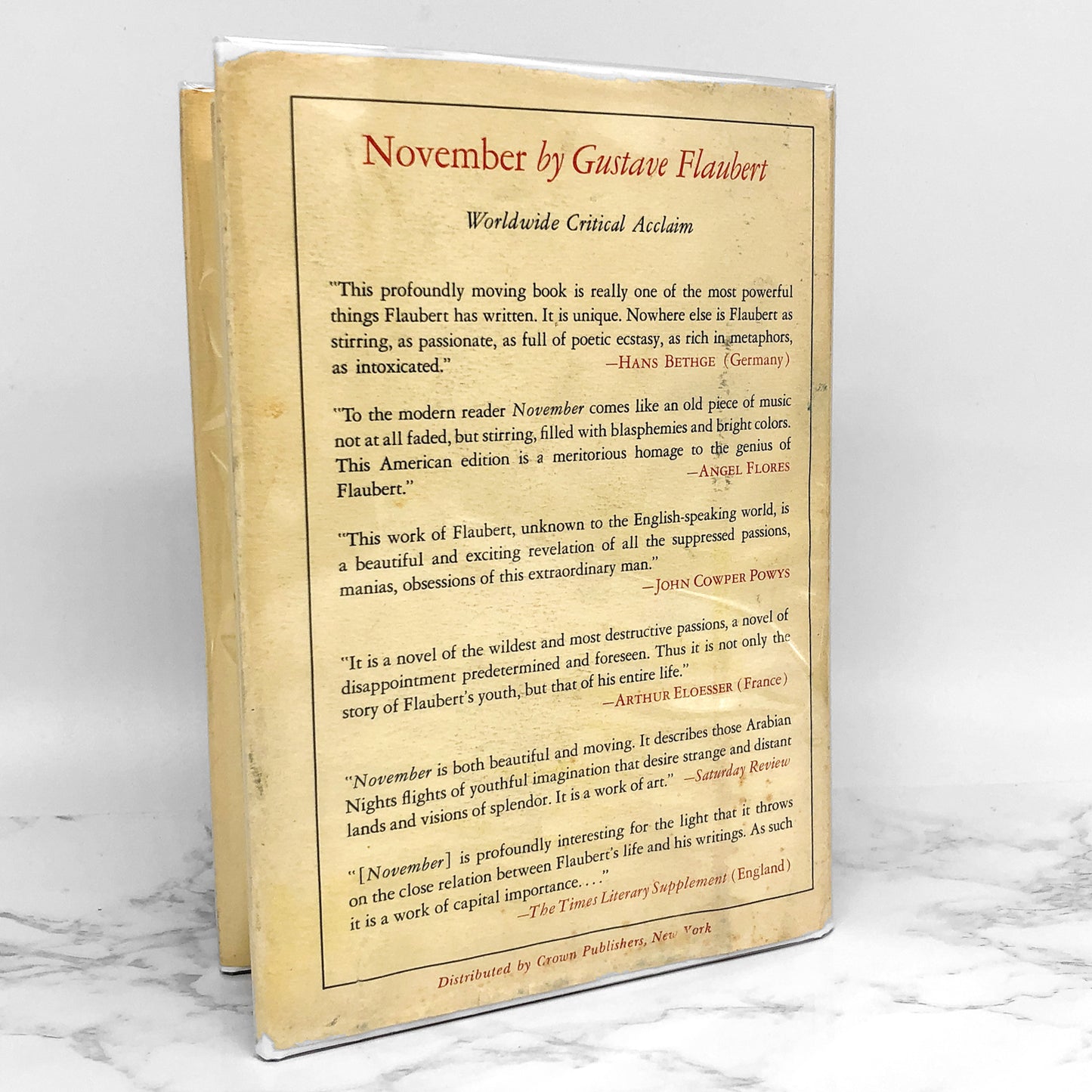 November by Gustave Flaubert [NEW EDITION] 1967 ❧ Serendipity Press