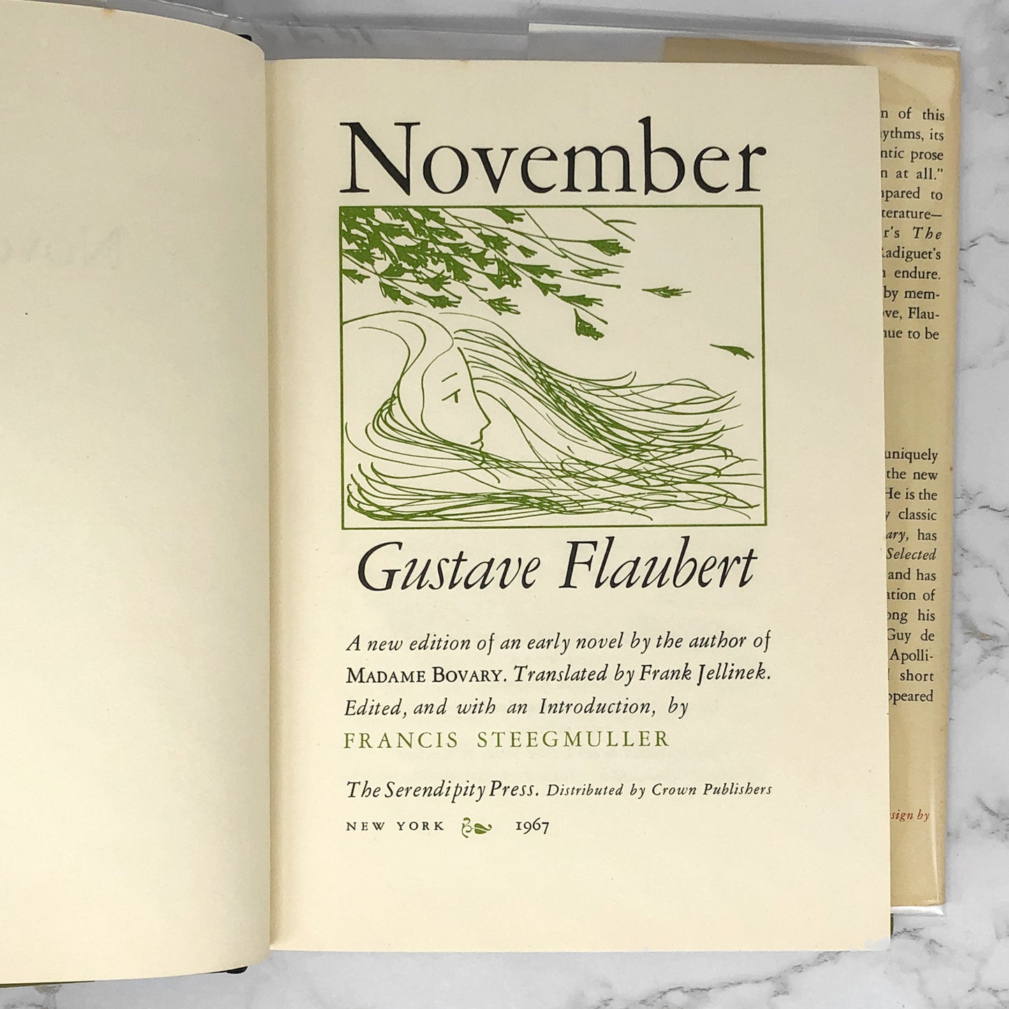 November by Gustave Flaubert [NEW EDITION] 1967 ❧ Serendipity Press