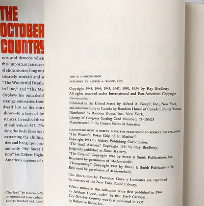 The October Country by Ray Bradbury [1970 HARDCOVER REPRINT] - Bookshop Apocalypse